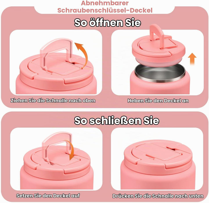 Itslife Thermobehälter für Essen 760ml, Edelstahl Warmhaltebehälter Essen mit Löffel, Thermo Lunchbo