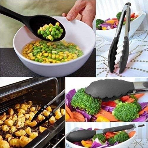 10 Stück Silikon Küchenhelfer Set Küchen Backen Set Hitzebeständigkeit bis zu 230°C für Jede Küche (