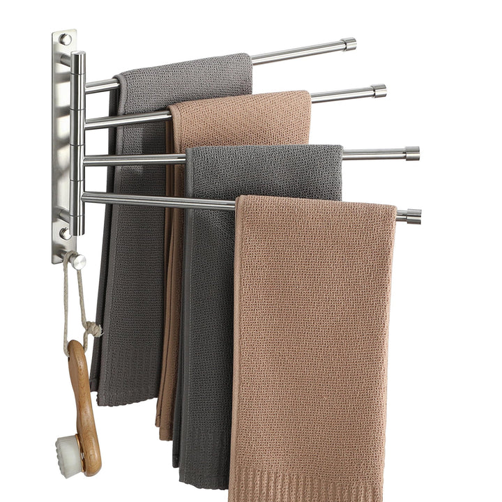 MOOCHE Handtuchhalter mit 4 Ausfahrbarer Arm 37.5CM Gebürstet 304 Edelstahl | SUS304 Edelstahl Handt