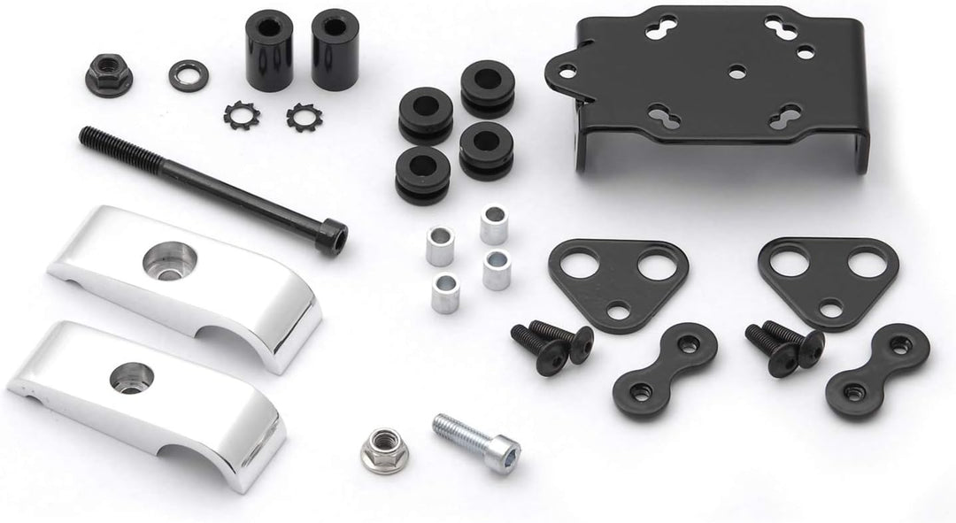 SW-Motech Navi-Halter mit Lenkerklemme - Für Lenker Ø 28 mm. Vibrationsgedämpft. Silbern.