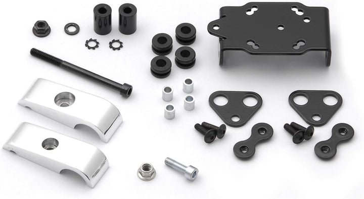 SW-Motech Navi-Halter mit Lenkerklemme - Für Lenker Ø 28 mm. Vibrationsgedämpft. Silbern.