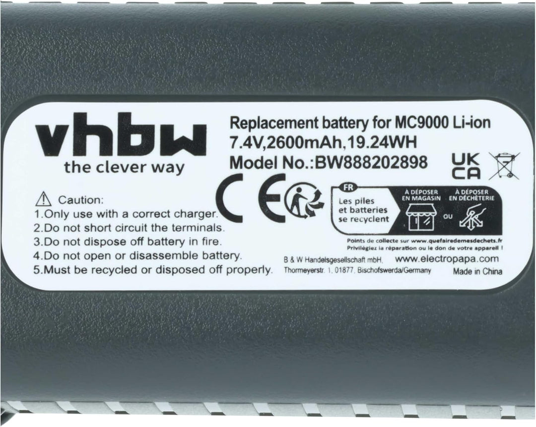 vhbw 2X Akku Ersatz für Symbol 21-65587-03