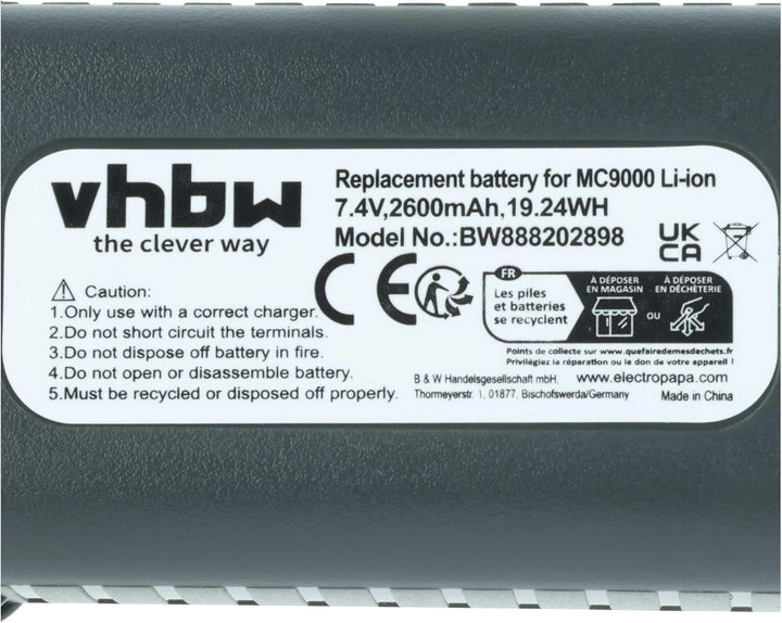 vhbw 2X Akku Ersatz für Symbol 21-65587-03