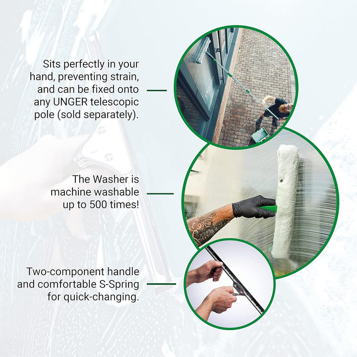 UNGER PRO Fensterreinigungs Starter-Set 2in1 (inkl. Fensterwischer + Einwascher, für professionelle