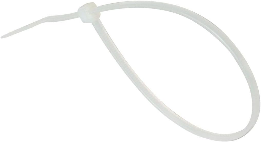 Gocableties Kabelbinder 100 Stück Weiss/Naturfarben Transparent, 370 mm x 7,6 mm mit 54,4 kg Zugfest