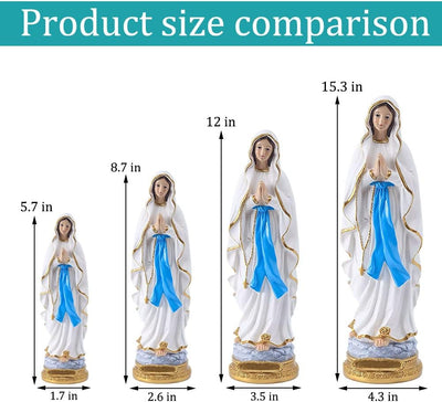 38.8cm H Lourdes Jungfrau Maria Statue, katholisch gesegnete Jungfrau Maria Statuen, katholisches Ge