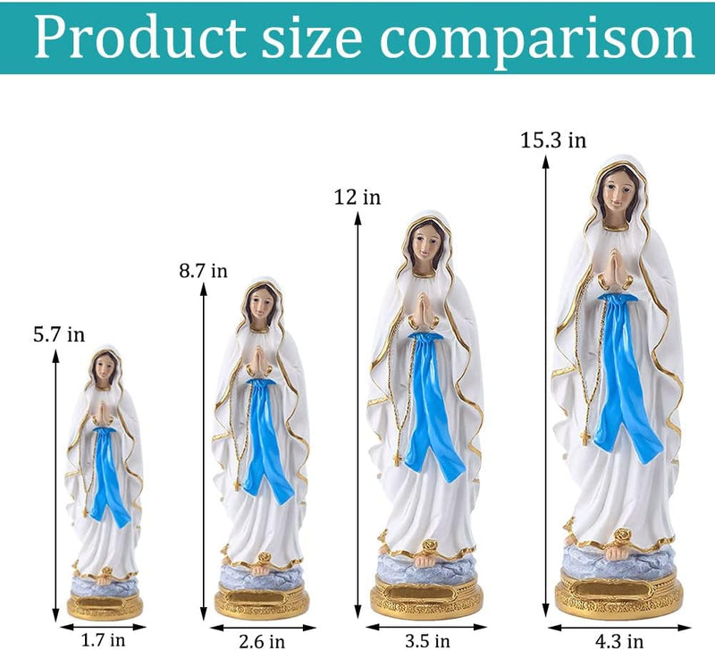 38.8cm H Lourdes Jungfrau Maria Statue, katholisch gesegnete Jungfrau Maria Statuen, katholisches Ge