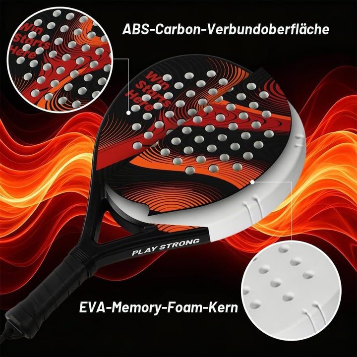 PadelSchläger-Set mit 2 Stück Rot, Rot