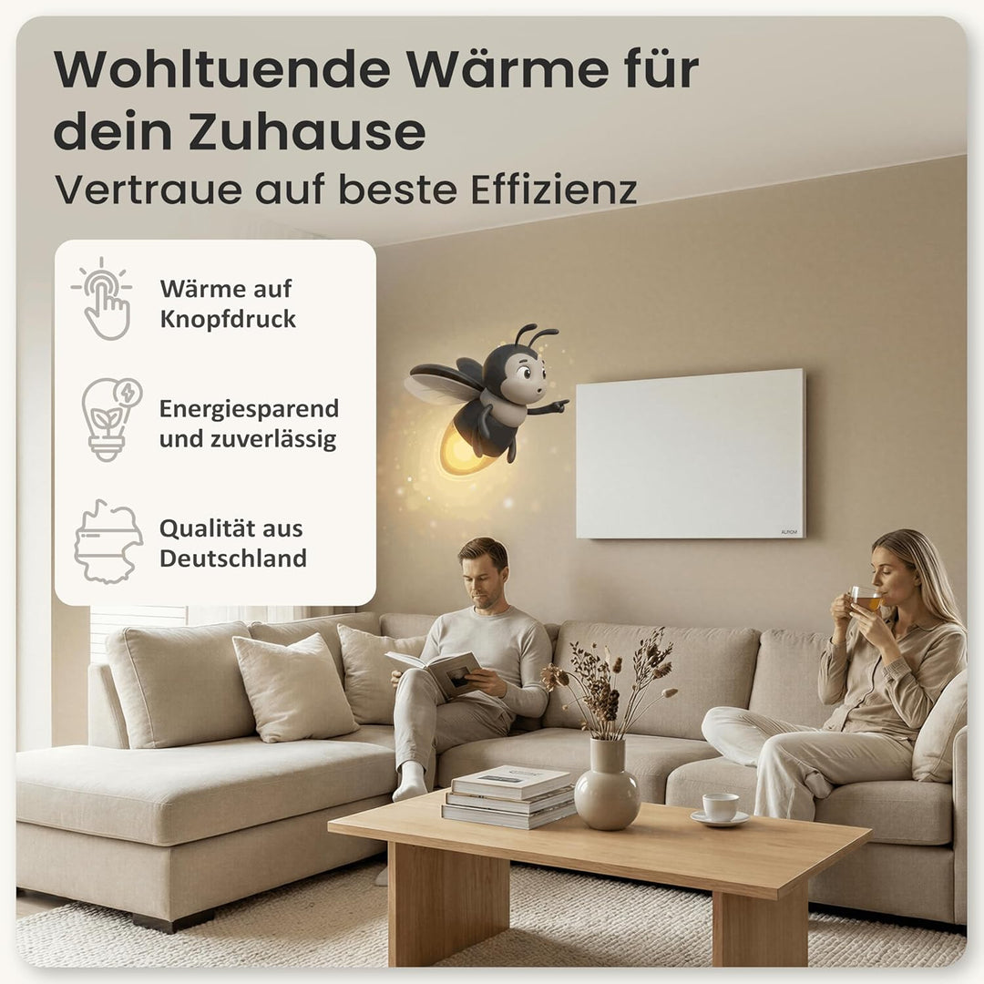 AUROM Infrarotheizung – Infrarotheizung Wandmontage & Deckenmontage – Infrarot Wandheizung aus Metal