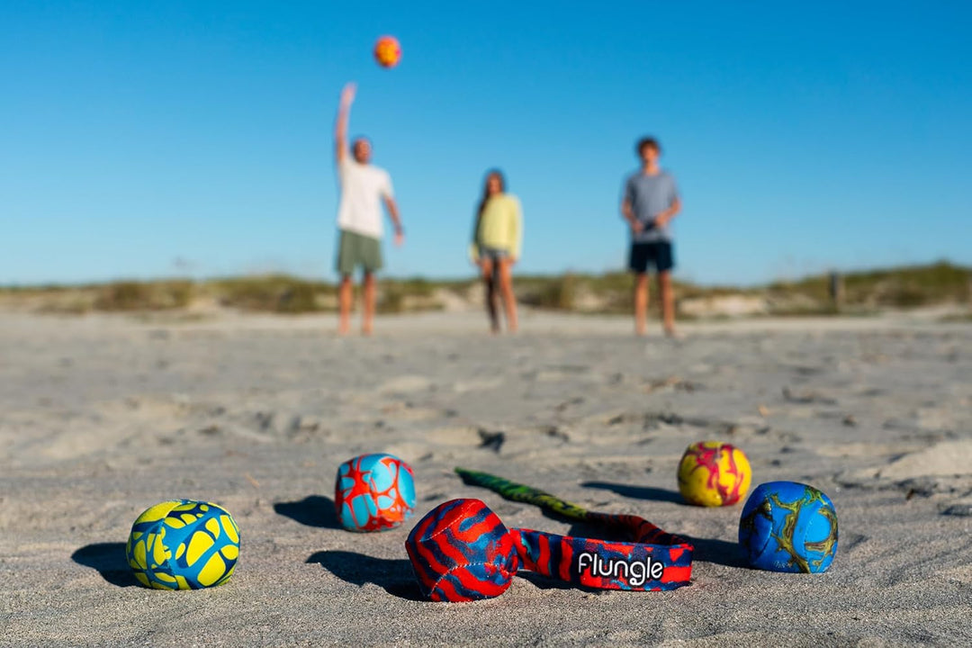 Waboba Unisex – Erwachsene FLUNGLE Ballwurfspiel Boccia mit Schwanz 2–6 Spieler – Lustiges Hof-und S