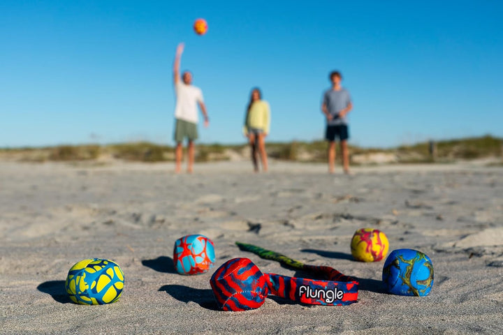 Waboba Unisex – Erwachsene FLUNGLE Ballwurfspiel Boccia mit Schwanz 2–6 Spieler – Lustiges Hof-und S