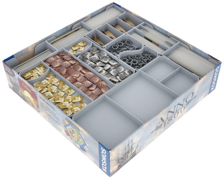 Feldherr Organizer kompatibel mit Anno 1800 + Die Erweiterung - Insert für die Grundspielbox - Leich