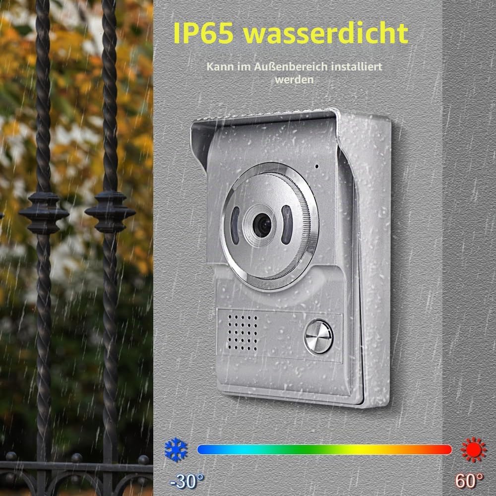 QttyElok 7-Zoll Farbe Verdrahtete Video Tür Telefon Gegensprechanlage Türklingel System für Home 700