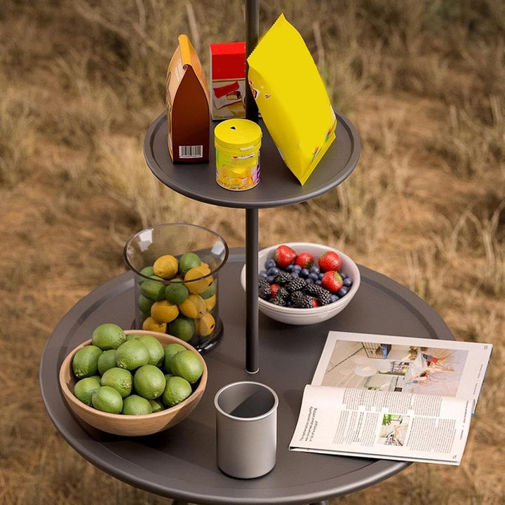 Generisch Klapptisch Camping,Campingtisch Mit Lampenhalterung Und Dreieckigem Gestell | Kompaktes De