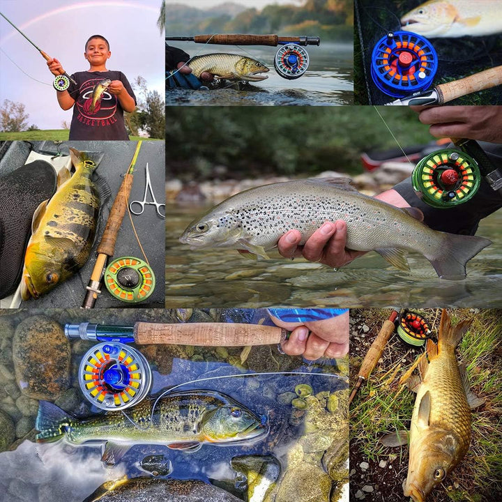 MAXIMUMCATCH Fliegenrolle Avid Serie Fliegenfischen Rollen grosser Spulenkern in 1/3, 3/4, 5/6, 7/8,