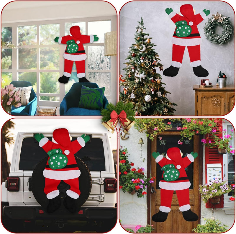 Krachende Weihnachtsmann Dekoration, 138cm Kletternder Hängender Weihnachtsmann für Weihnachtsbaum C