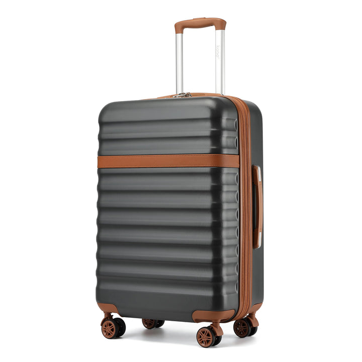 KONO Koffer Trolley Mittelgross Koffer Reisekoffer von ABS+PC Hartschalenkoffer mit 4 Rollen TSA Sch