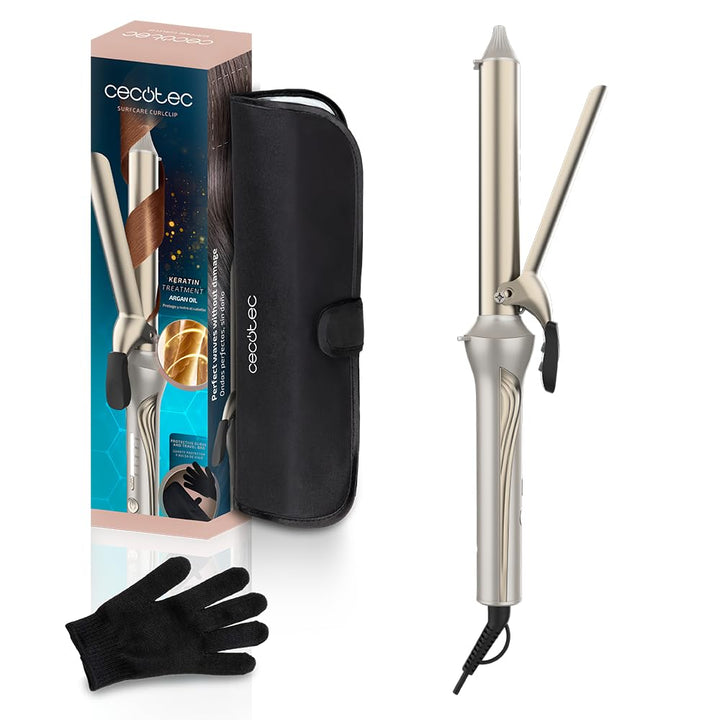 Cecotec SurfCare CurlClip Lockenstab, 25 mm, Keramikbeschichtung, Keratin und Arganöl, schnelles Auf