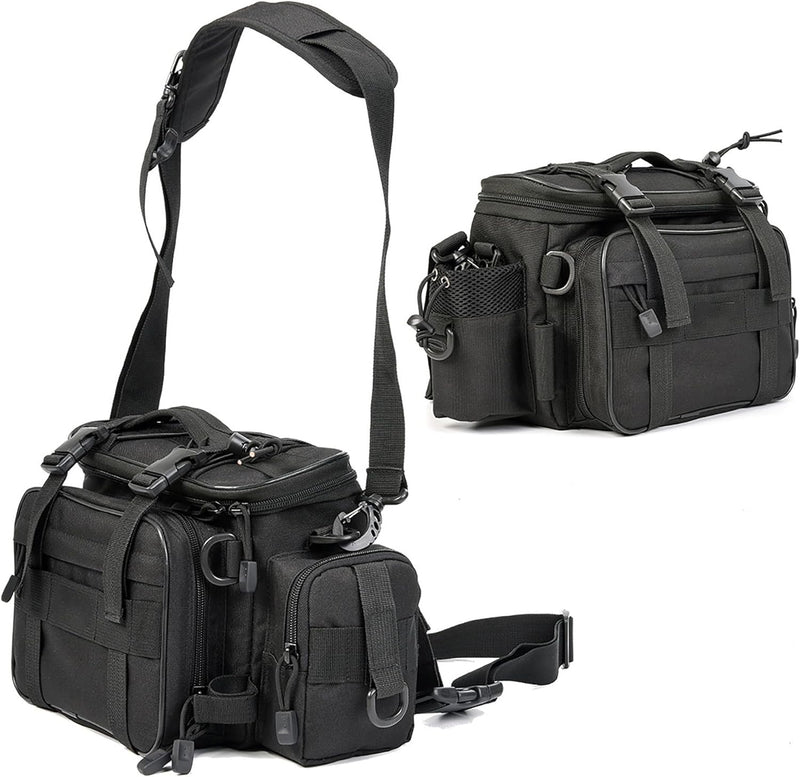 YUEMING Angeltasche, Fishing Angeltasche, Angelkoffer Forellen-Tasche Angeln mit gepolstertem Schult