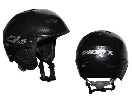 Concept X Kite + Surf Helm CX Pro Wassersporthelm in Carbon, Weiss, Schwarz, grün oder blau carbon M