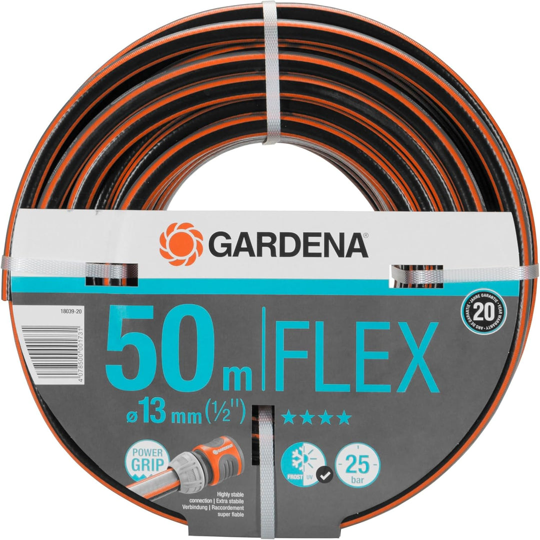 Gardena Comfort FLEX Schlauch 13 mm (1/2 Zoll), 50 m: Formstabiler, flexibler Gartenschlauch mit Pow