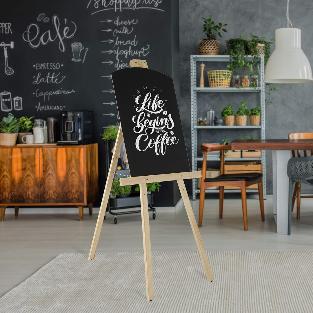Holz-Staffelei Basic aus Kiefernholz 159 cm Gesamthöhe Künstler Staffelei höhenverstellbar
