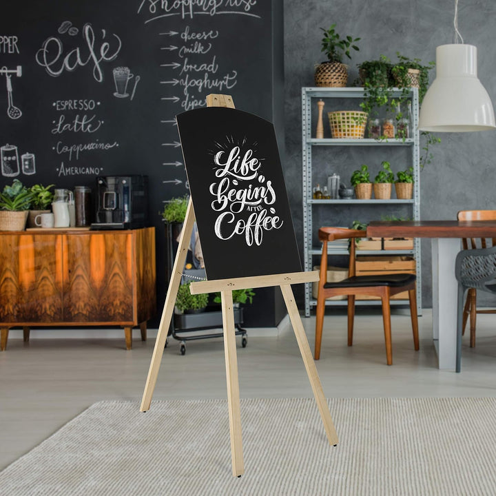 Holz-Staffelei Basic aus Kiefernholz 159 cm Gesamthöhe Künstler Staffelei höhenverstellbar
