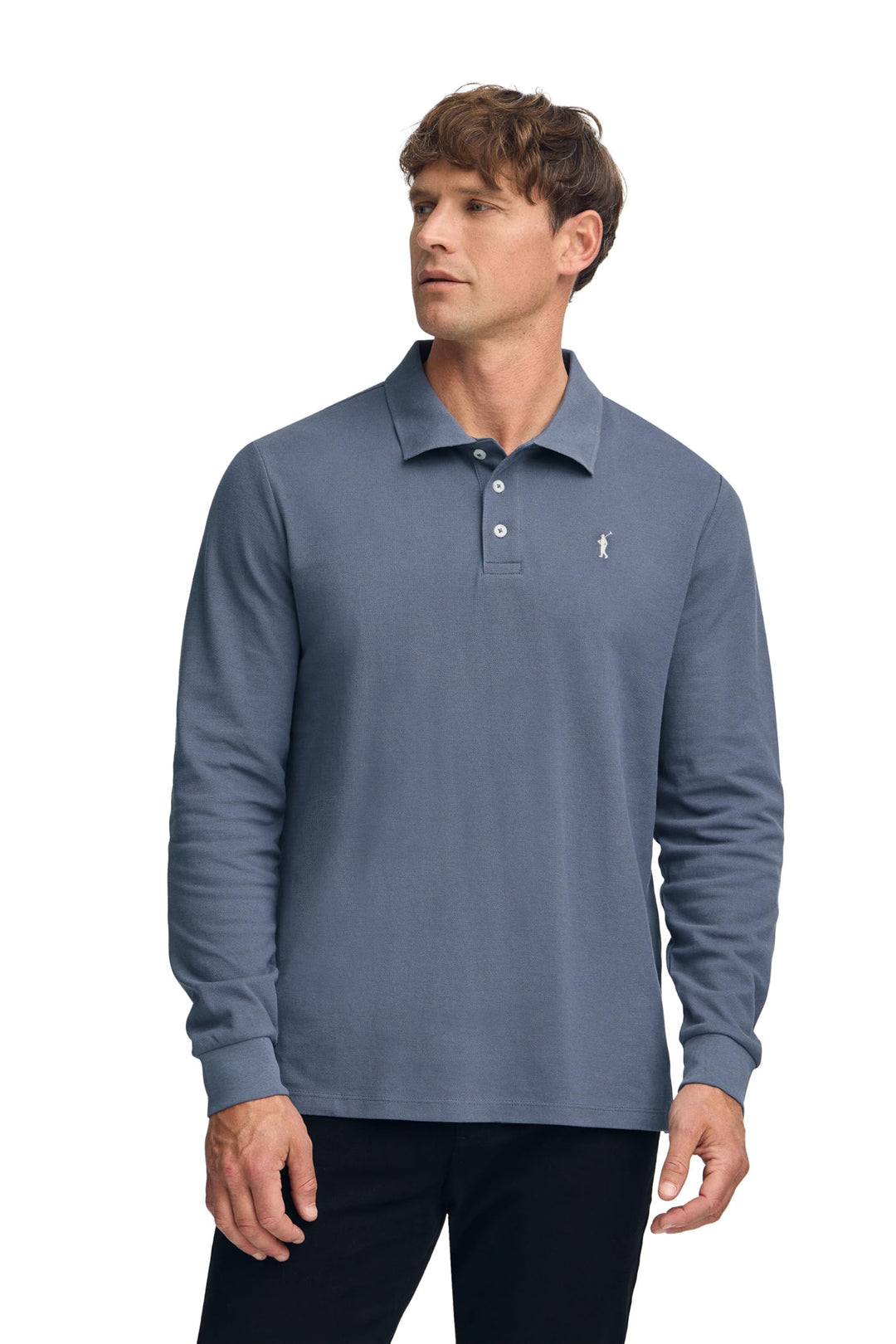 Polo Club Herren Poloshirt Kurzarm Regular Fit Baumwolle Männer Polohemd Longsleeve, Blau Denim
