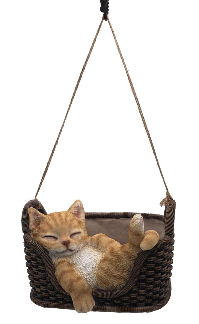 abc HOME | Gartenfigur schlafende Katze | 12 cm H