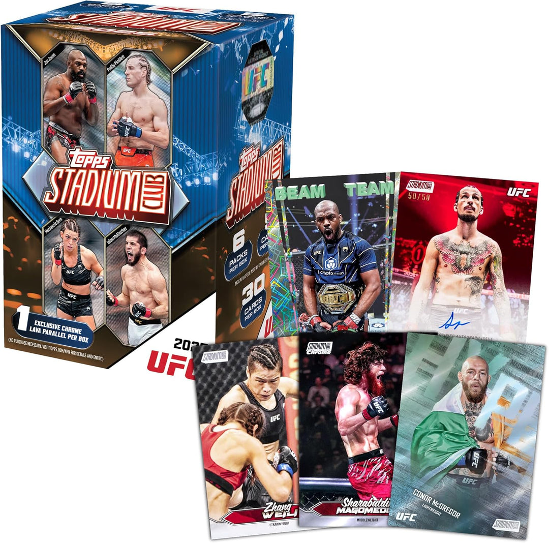 2025 Topps Stadium Club, UFC, werksseitig versiegelt, Vorteilsbox
