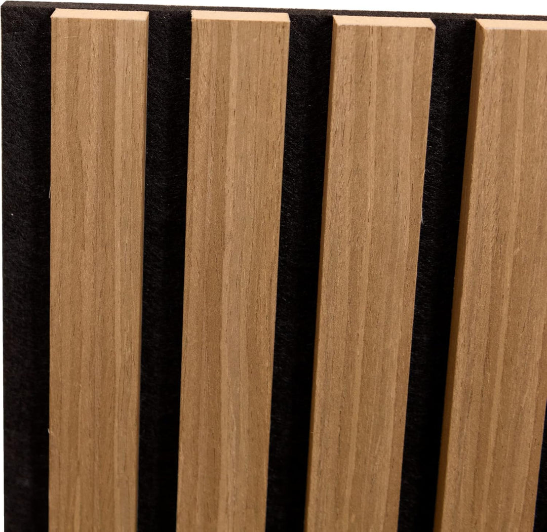 NEU.HOLZ Akustik Wandpaneele Vang 4er Set Wandverkleidung zum Kleben und Schrauben 2,88 m² Holzfurni