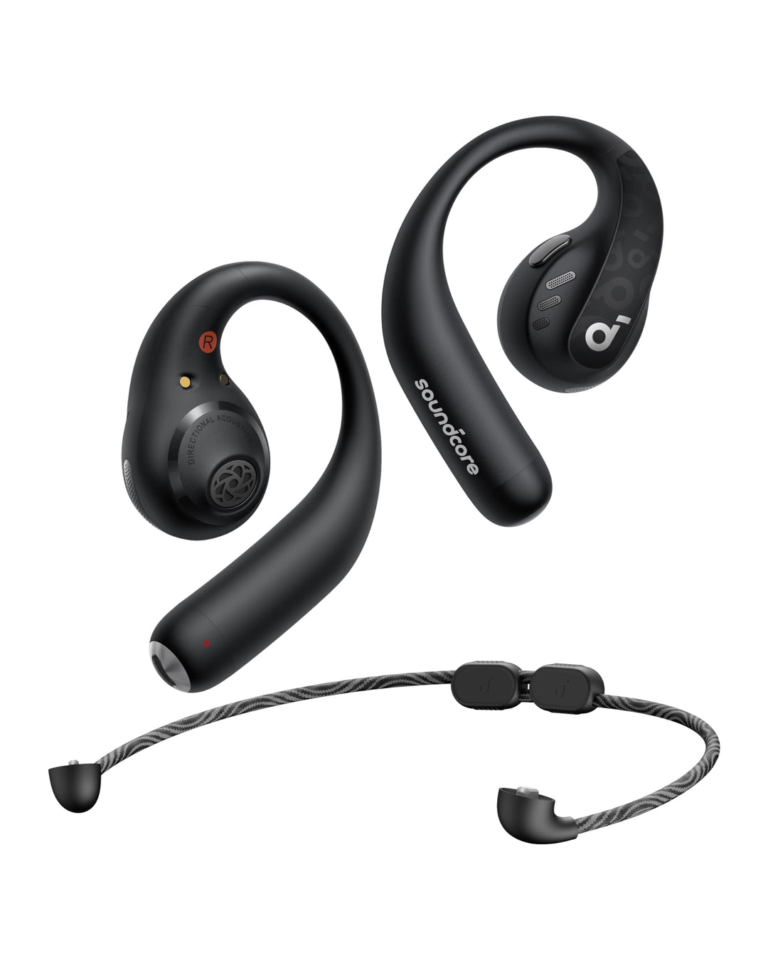 soundcore by Anker Open-Ear Kopfhörer AeroFit Pro, 46h Akku, Intensiver Sound LDAC, Ultra leicht, Be
