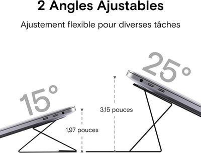 MOFT Unsichtbarer Schlanker Laptop Ständer, Selbstklebend und Faltbar Stand, Höhenverstellbar Notebo