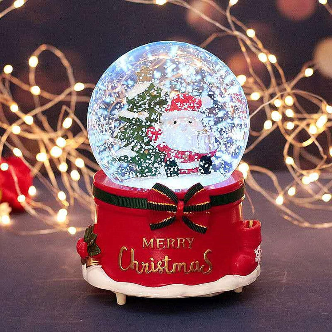 Daixilan Weihnachten Schneekugel Laterne Musical, Schneekugeln Weihnachten mit Musik, Glitter Schnee
