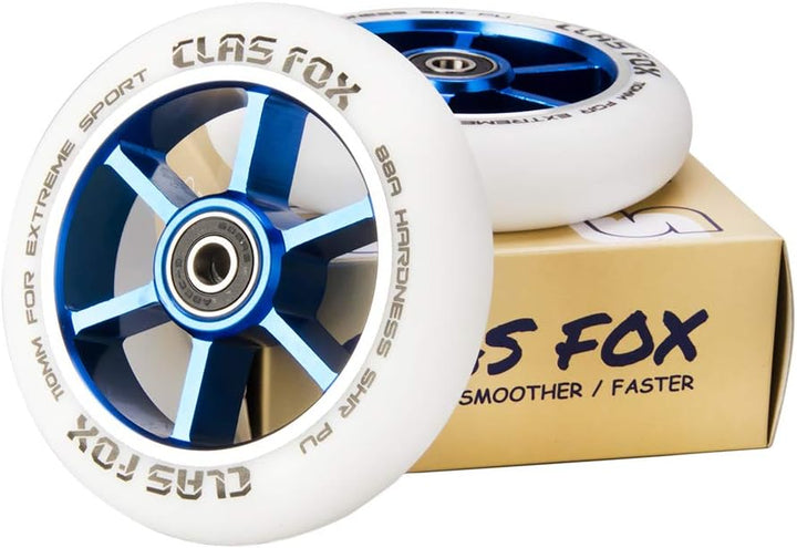 CLAS FOX Pro Stunt Scooter Rollen Roller Räder 110mm EIN Paar mit ABEC-9 Kugellager CNC Metallker (2
