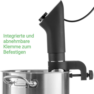 KLAMER Sous Vide Stick, 1200 Watt IPX7 wasserdichter Sous Vide Garer mit 3D Zirkulation und 20-95℃ T