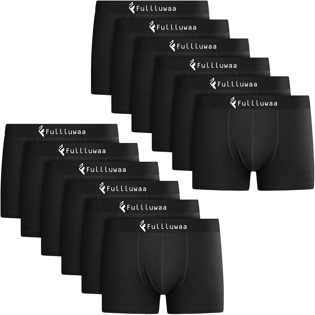 Fullluwaa Boxershorts Herren 12er Pack - Business Men Retroshorts Männer Trunks Baumwolle Unterwäsch