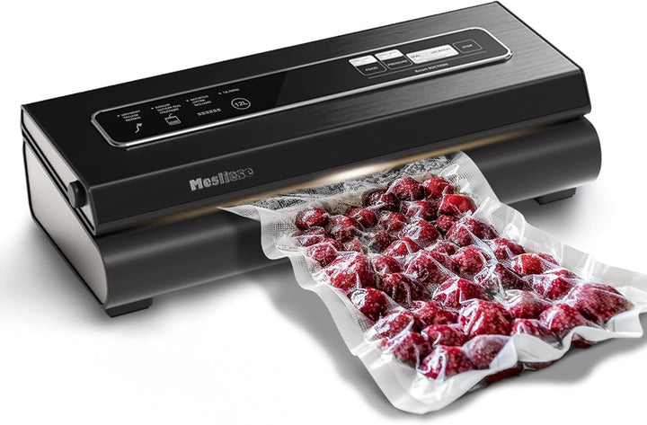 Mesliese Vakuumierer, 90 kPa Vakuumiergerät, 6-in-1 kompaktes Lebensmittel-Vakuumiersystem mit Schne