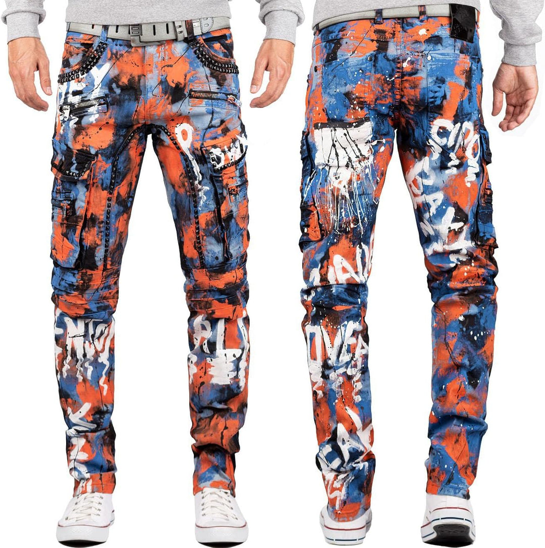 Cipo & Baxx Herren Jeans Hosen Besonders Extravagant 30W / 32L Blau - 83, 30W / 32L Blau - 83