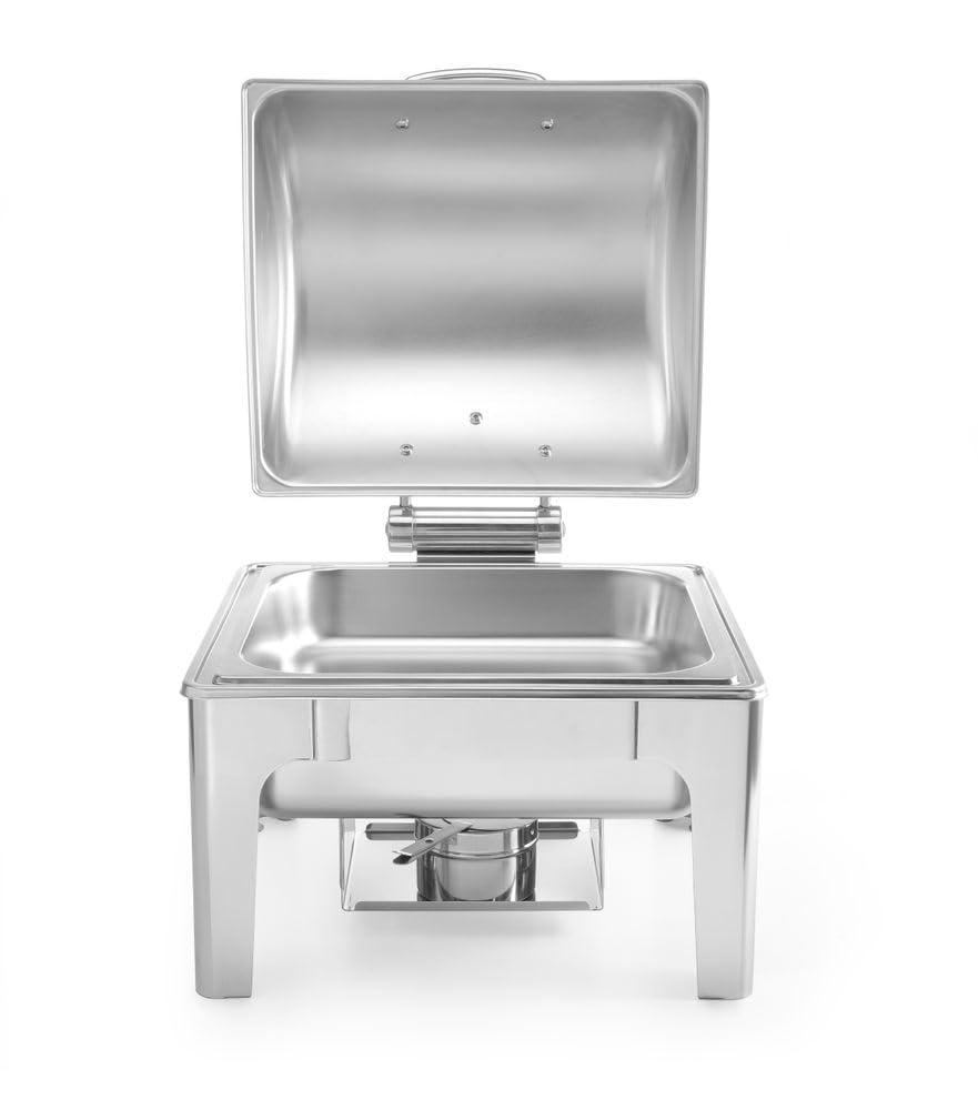 HENDI Chafing Dish, Spiegelglanz, Inkl. zwei Brennpastenbehälter, einer Lebensmittelpfanne, einem Wa