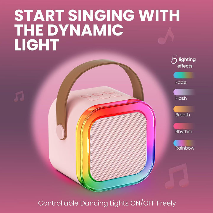Ankuka Mini Bluetooth Karaoke Maschine, 2024 Spielzeug Karaoke mit 1 Mikrofon für 4, 5, 6, 7, 8, 9,