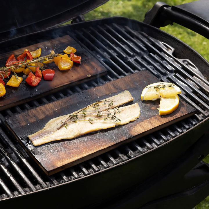 Navaris 6X Zedernholz Grillbretter zum Grillen - 30 x 15cm - Grill Zedernholzbrett Set - BBQ Grillbr