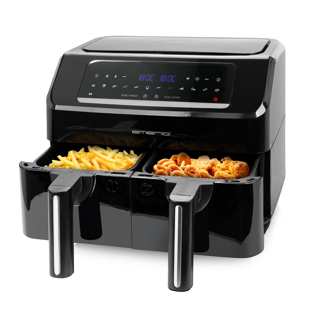 Emerio digitale DOPPEL Heissluftfritteuse AirFryer Frittieren mit heisser Luft ohne zusätzliches Öl