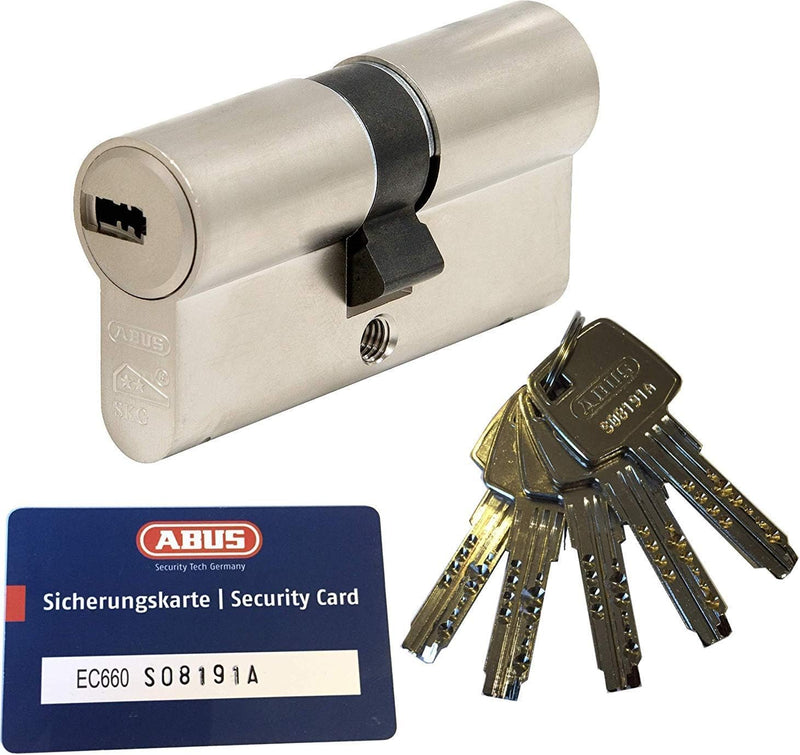 ABUS EC660 Profil-Doppelzylinder Länge (a/b) 30/30mm (c=60mm) mit 5 Schlüssel, mit Sicherungskarte