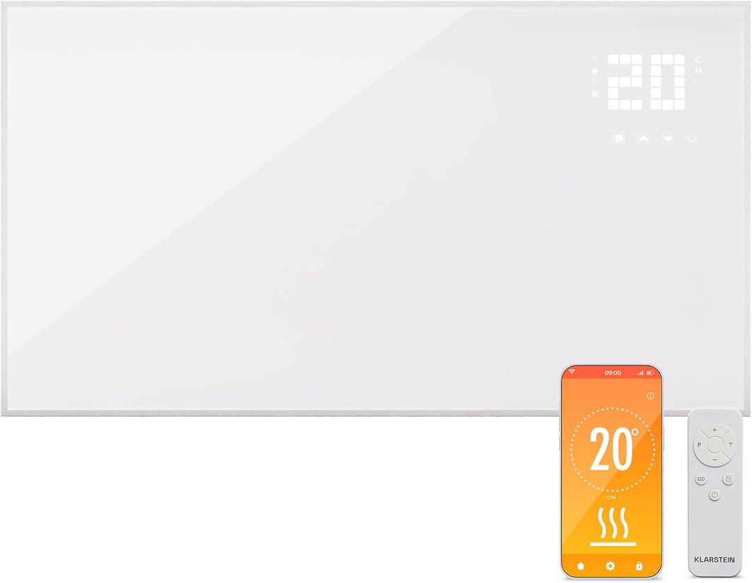 Klarstein Infrarotheizung mit Thermostat, 480W Elektroheizung, Smart Home Bild-Infrarotheizung zur W