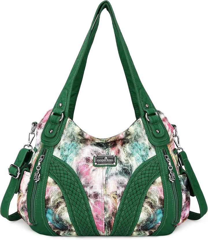 Purses and Handbags Women Fashion Tote Bag Shoulder Bags Top Handle Satchel Purses Washed Synthetic