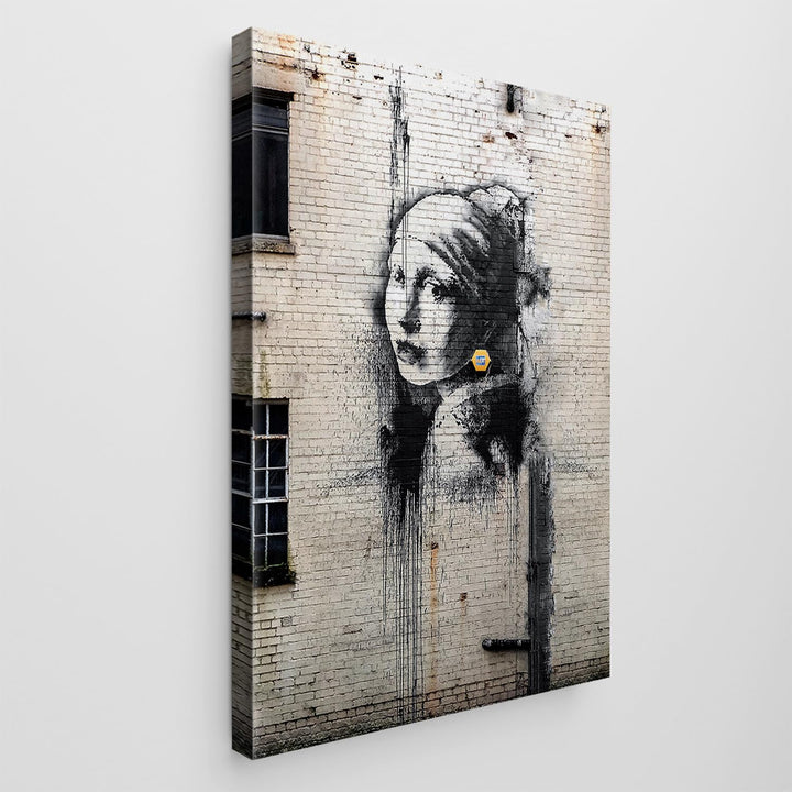 Giallobus - Gemälde - Banksy - - Standardleinwand - 100x140-26 - Das Mädchen mit dem Perlenohrring -