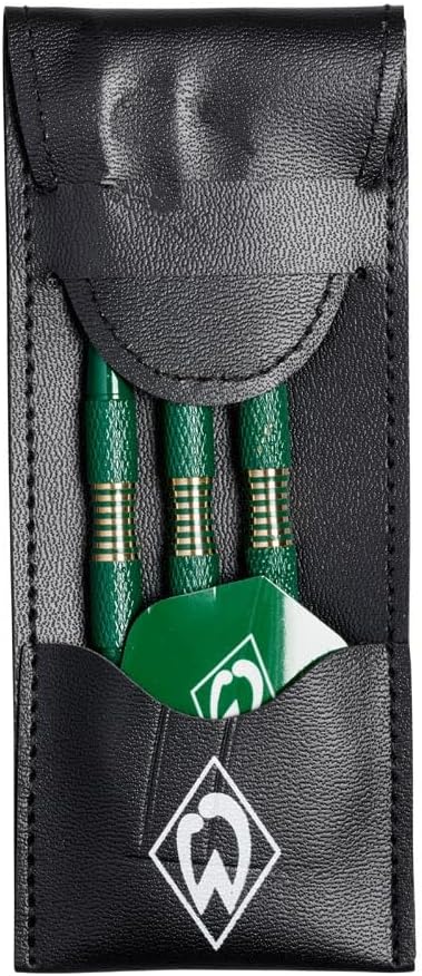 SV Werder Bremen Dartpfeile mit Etui und Flights Steeldarts Dart Pfeile - Plus Lesezeichen I love Br