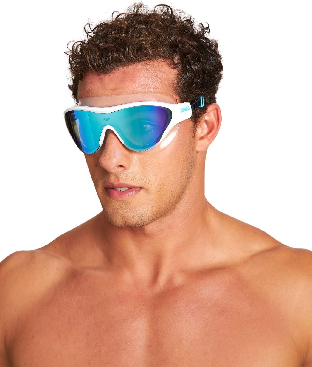 ARENA Unisex The One Mask Mirror Schwimmbrillen (1er Pack) NS BLUE-WHITE-BLACK, NS BLUE-WHITE-BLACK