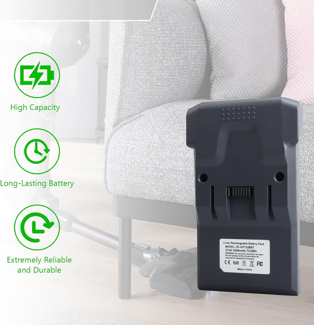 3500mAh Akku Kompatibel mit Hoover H-Free 100 Staubsauger, Lithium Ersatzbatterie Hoover B012 21.6V